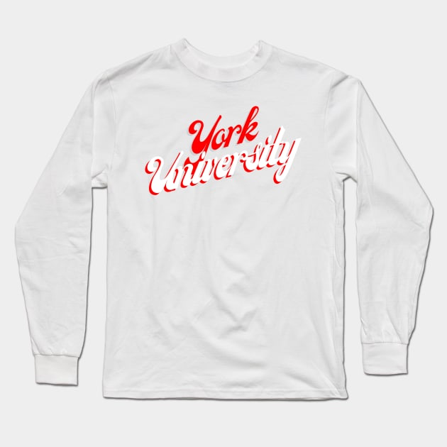 York University Long Sleeve T-Shirt by stickersbyjori